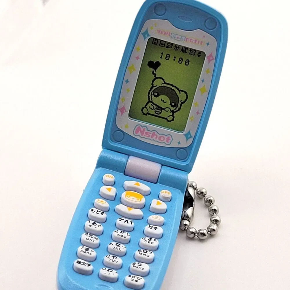 Ham Messenger Melpetit - Bandai Blue Y2K Flip Phone Mini Charm
